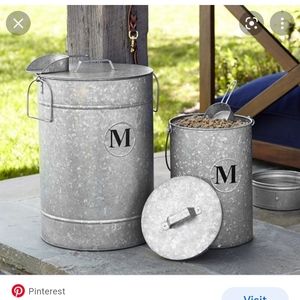 Pottery Barn Galvanized Treat Container